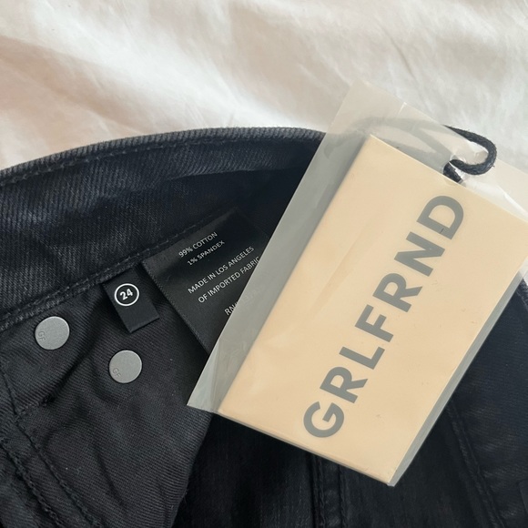 GRLFRND Black Highrise Skinny Denim Sz 24 - Picture 7 of 8